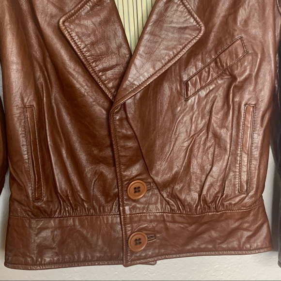 Mike & Chris Chocolate Leather Jacket - Picture 7 of 13